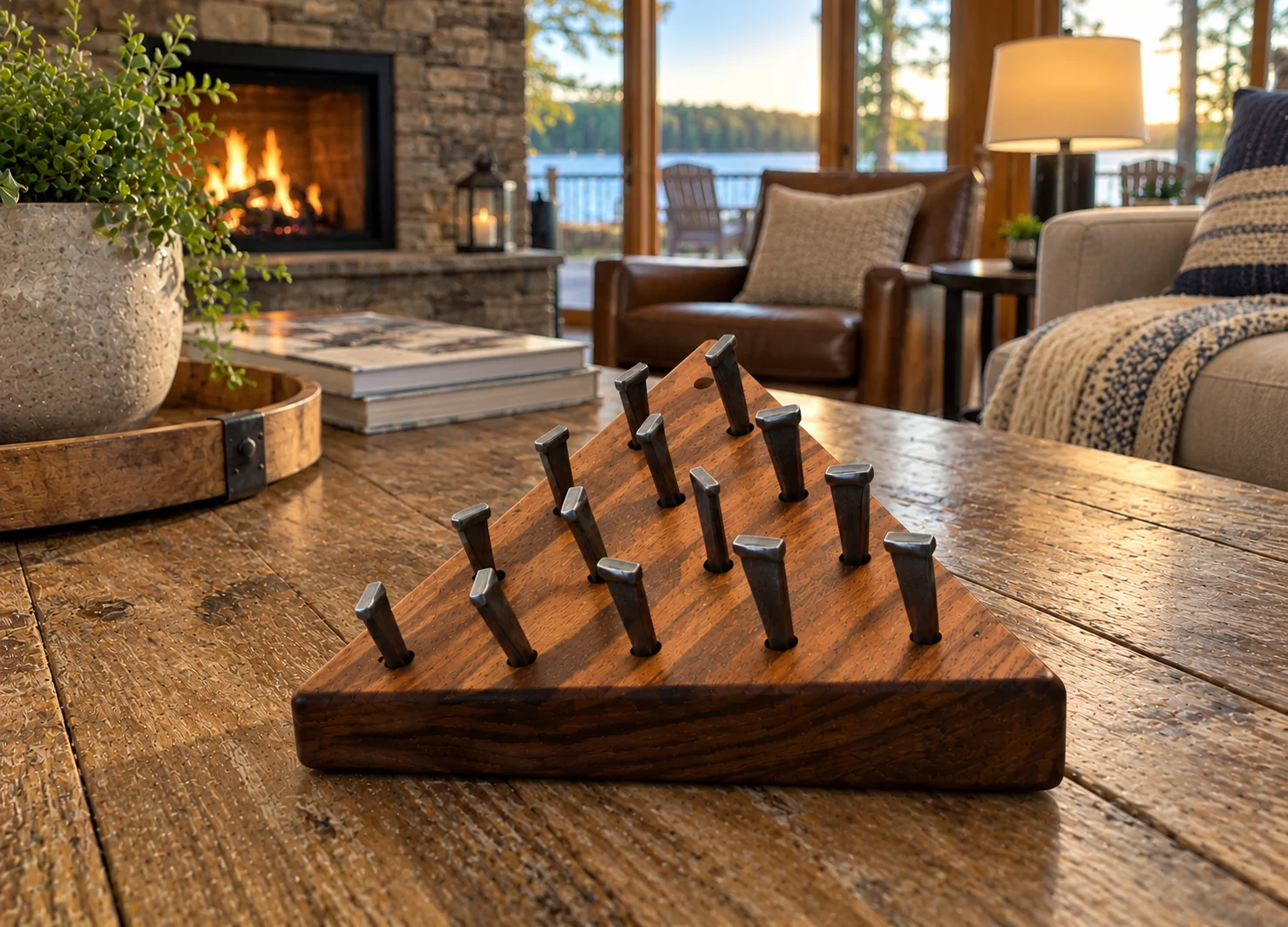 Peg game in a cabin